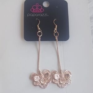 Paparazzi Rose Gold Floral Earrings